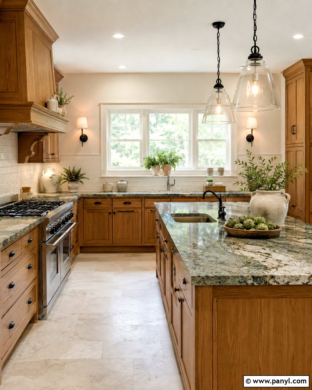 Green Granite Countertops With Honey Oak Cabinets - 20 countertops with honey oak cabinets
