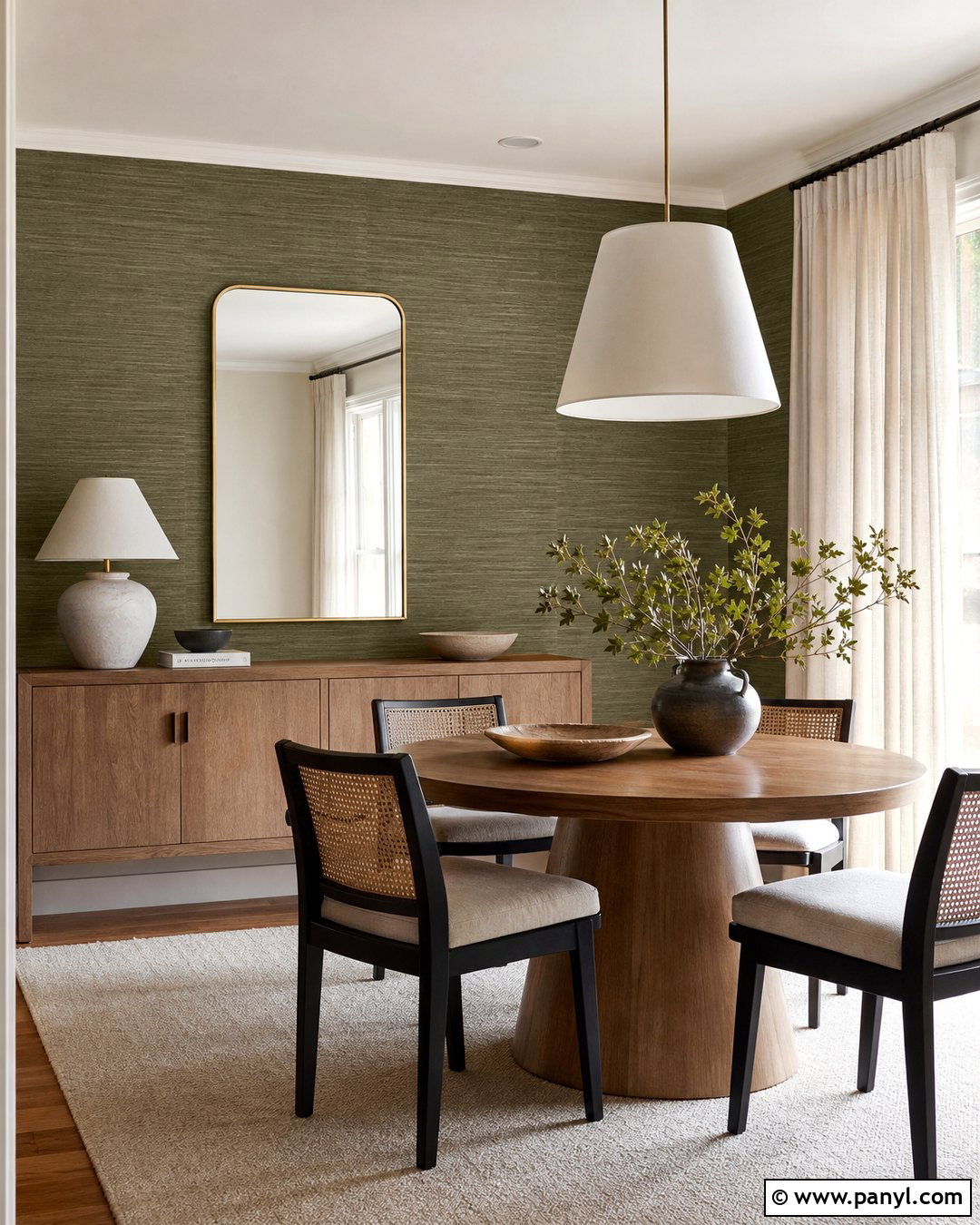 Green Grasscloth Accent Wall - 30 Accent Wall Green Ideas