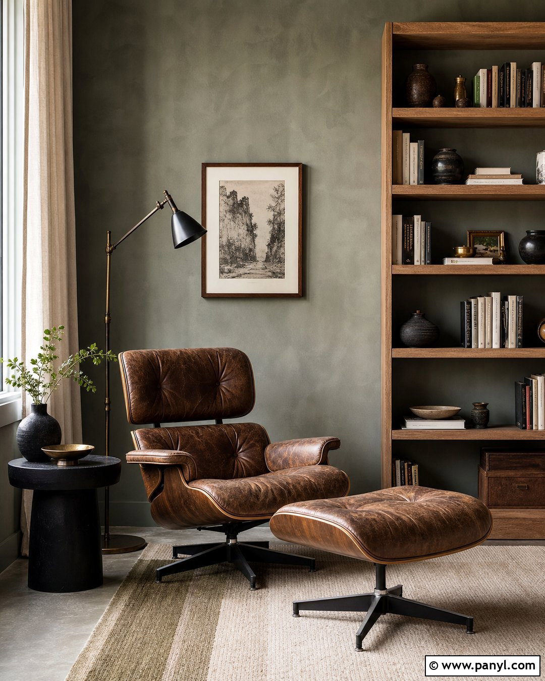 Green Gray Concrete Reading Room - 20 Paint Color That Looks Like Concrete Ideas