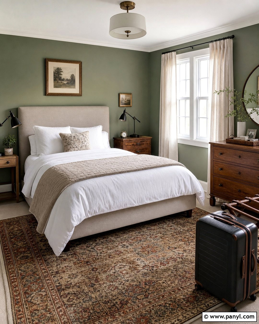 Green Guest Bedroom Walls - 30 Room Green Walls