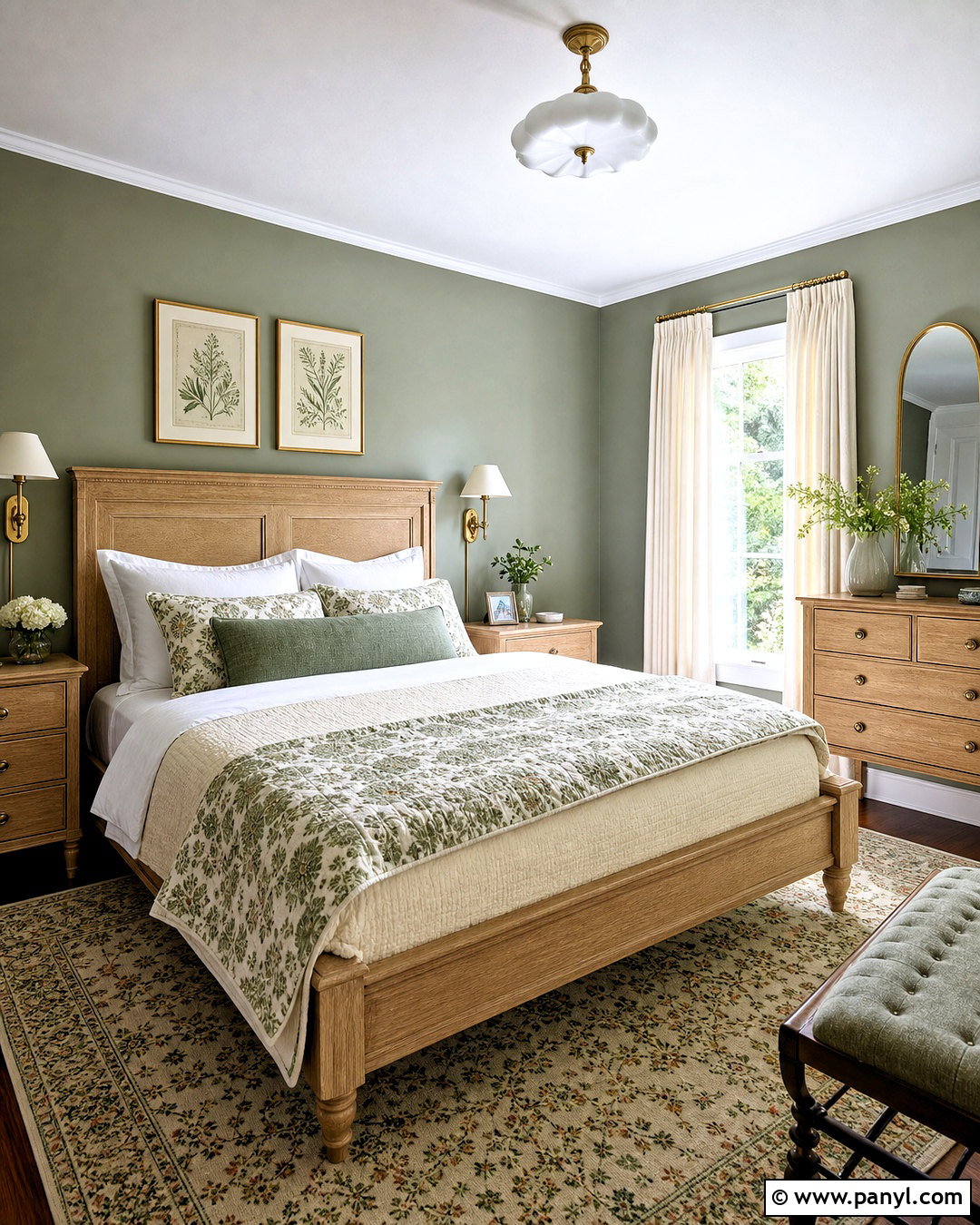 Green Guest Room - 20 green rooms ideas