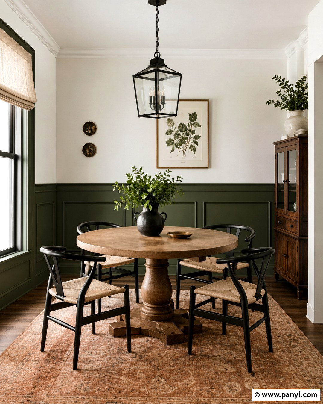 Green Half Wall Dining Room - 20 Rich Green Wall Paint Ideas