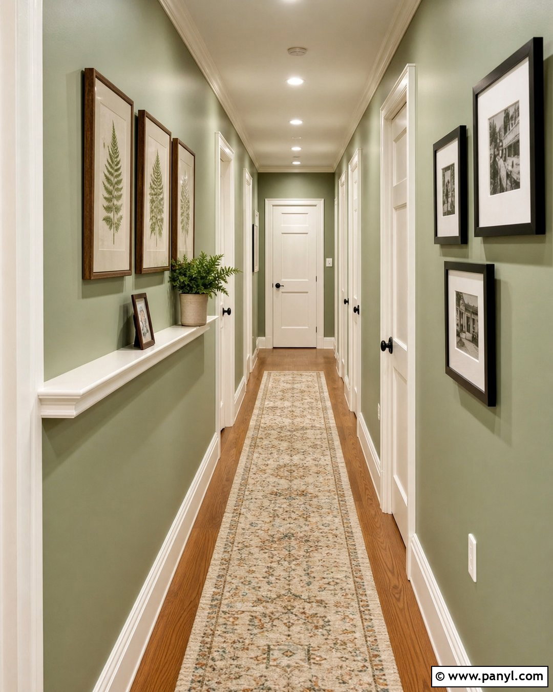 Green Hallway Walls - 30 Room Green Walls