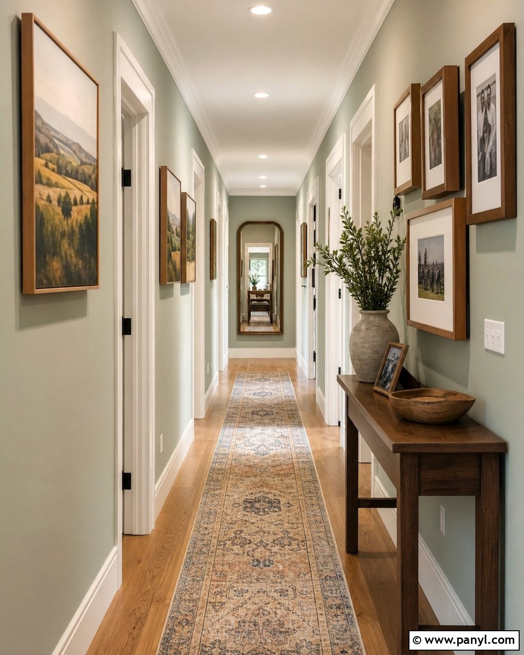Green Hallway Walls - 45 green painted walls