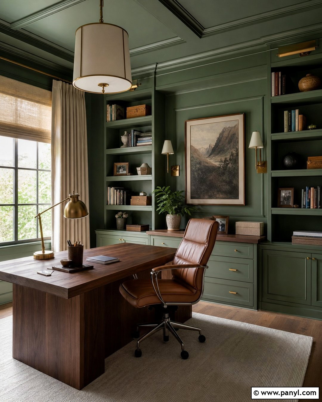 Green Home Office Walls And Ceiling - 30 green walls and ceiling ideas