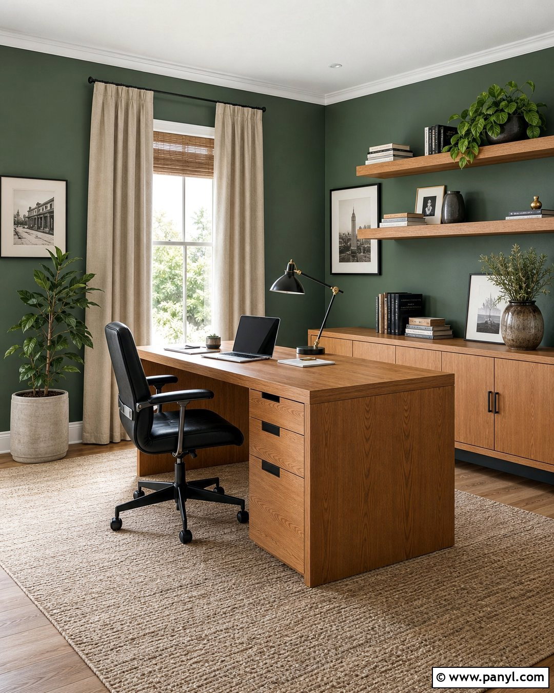 Green Home Office Walls - 30 Room Green Walls