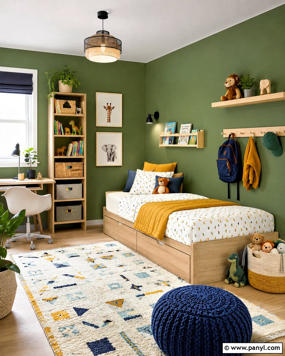 Green Kids Bedroom - 40 green wall room ideas
