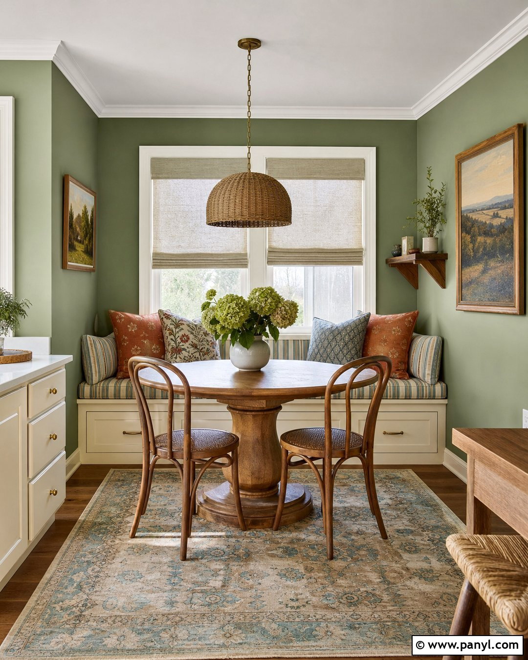 Green Kitchen Breakfast Nook Walls - 50 green walls