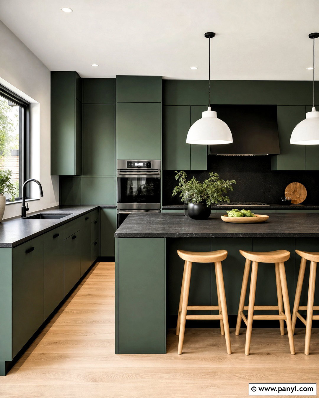 Green Kitchen Cabinets With Black Countertops - 20 green kitchen cabinets