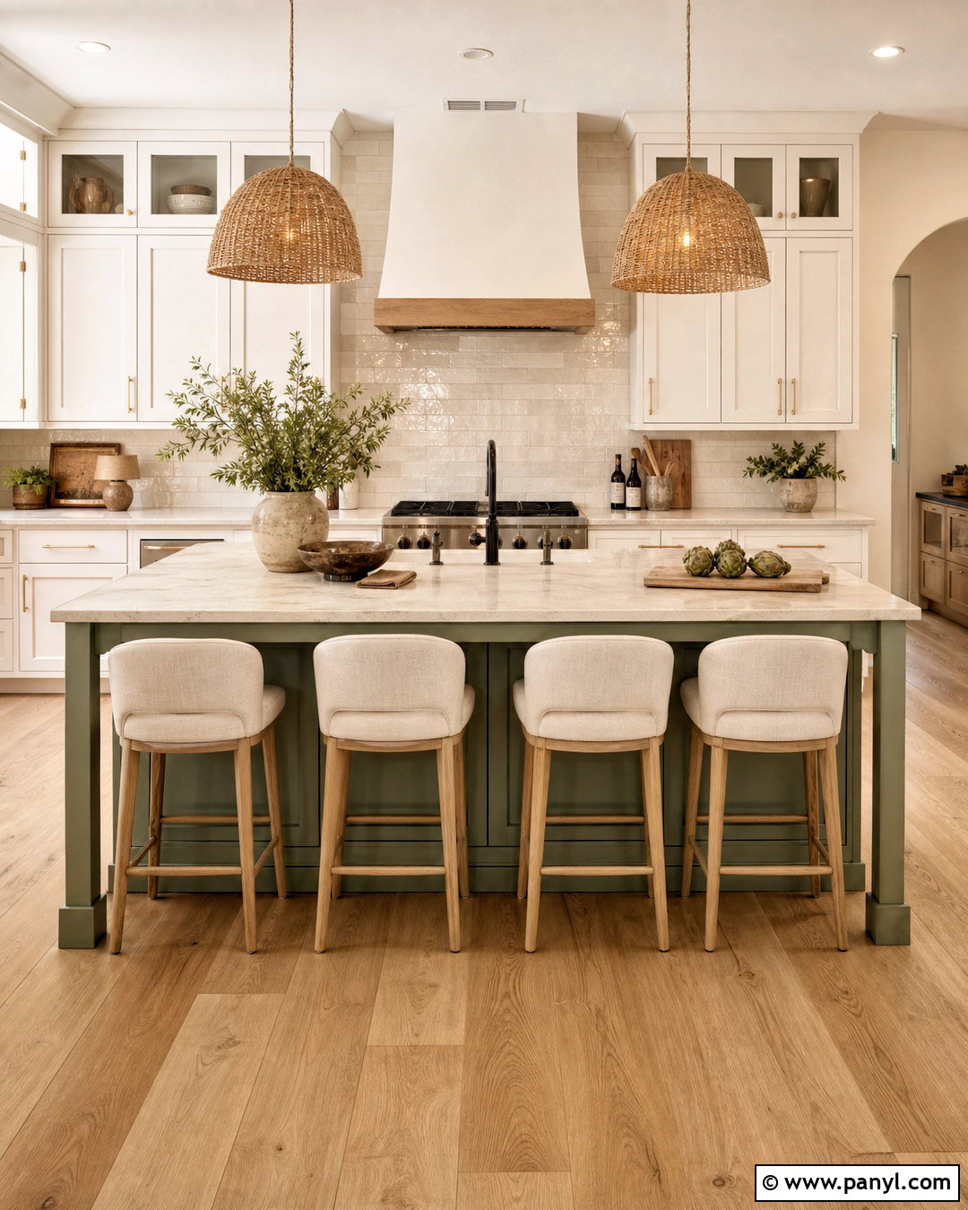 Green Kitchen Island - 20 kitchen island ideas