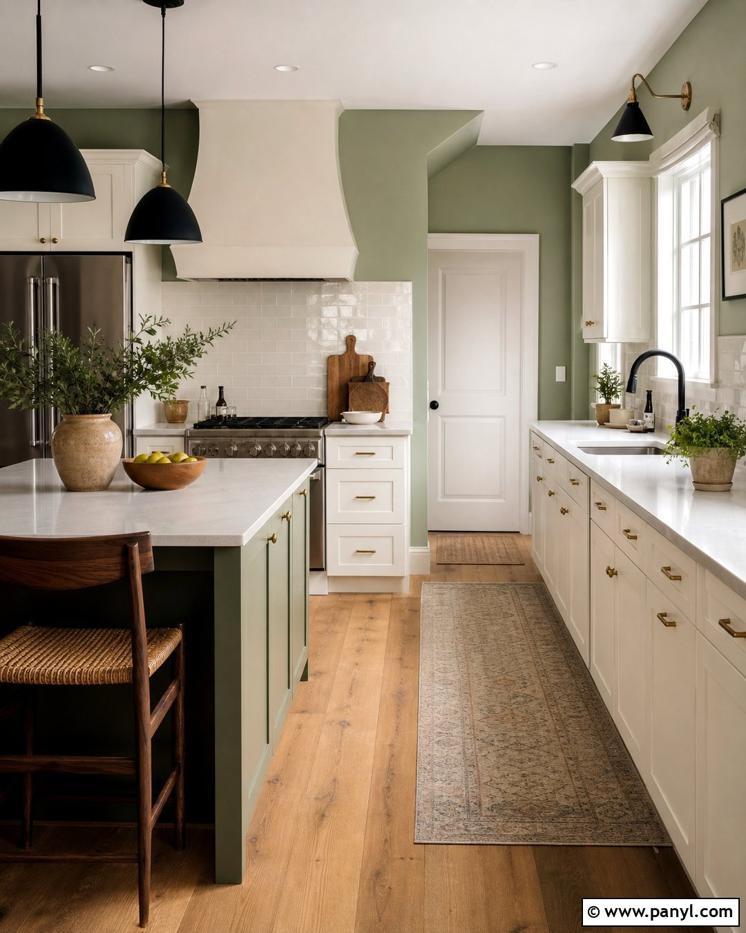 Green Kitchen Walls - 45 green painted walls