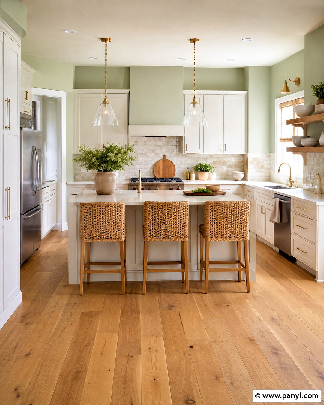 Green Kitchen Walls - 40 green wall room ideas