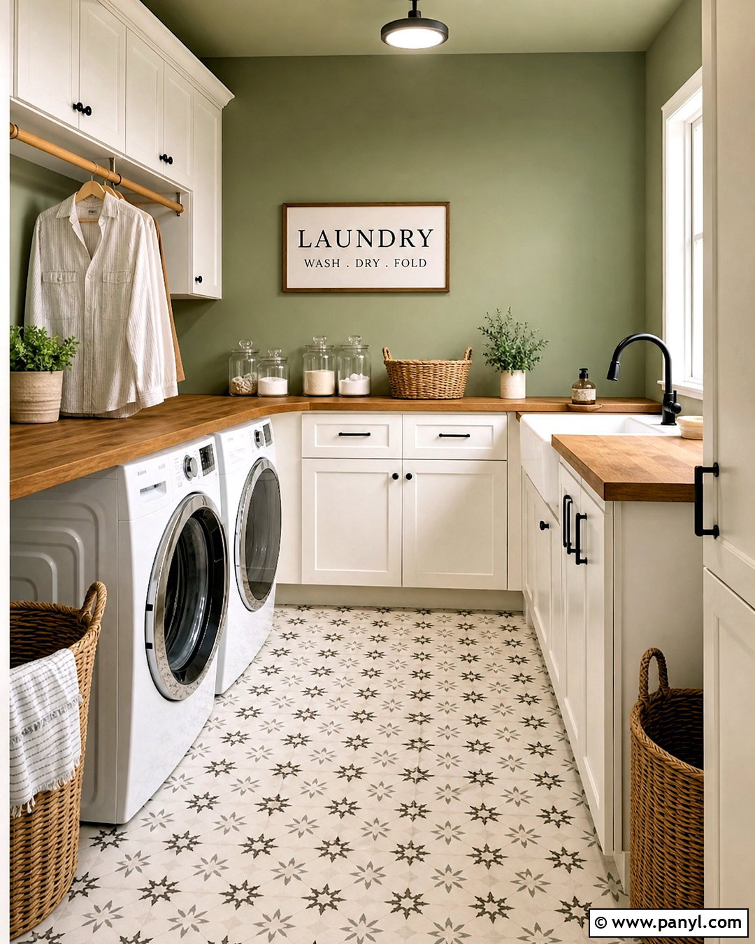 Green Laundry Room Wall - 20 green wall interior design ideas
