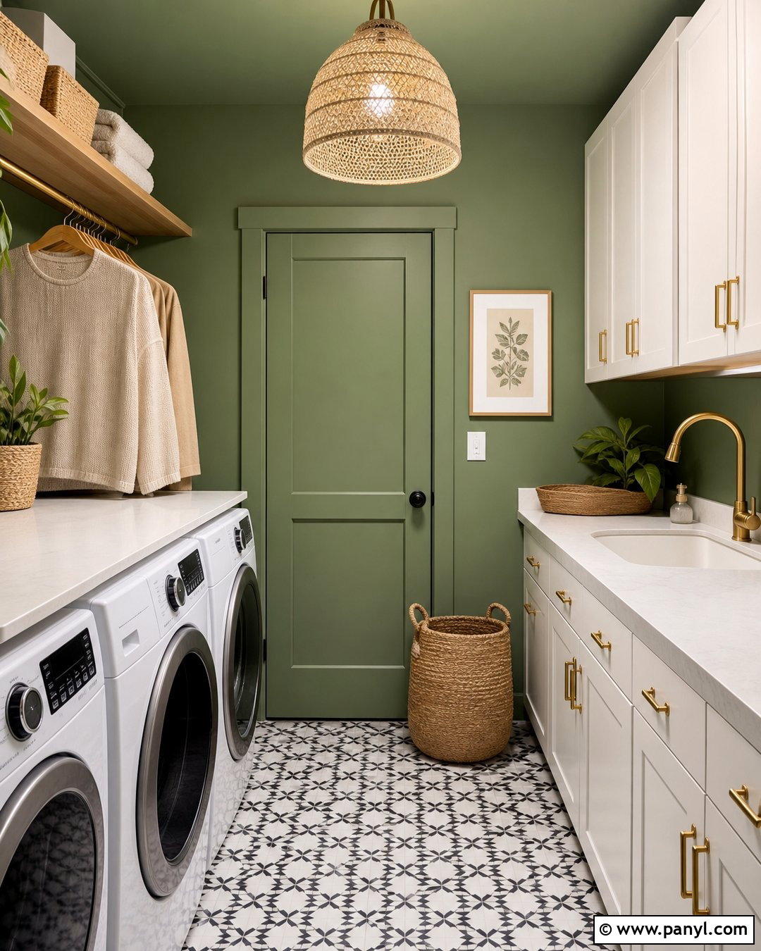 Green Laundry Room Walls And Ceiling - 30 green walls and ceiling ideas
