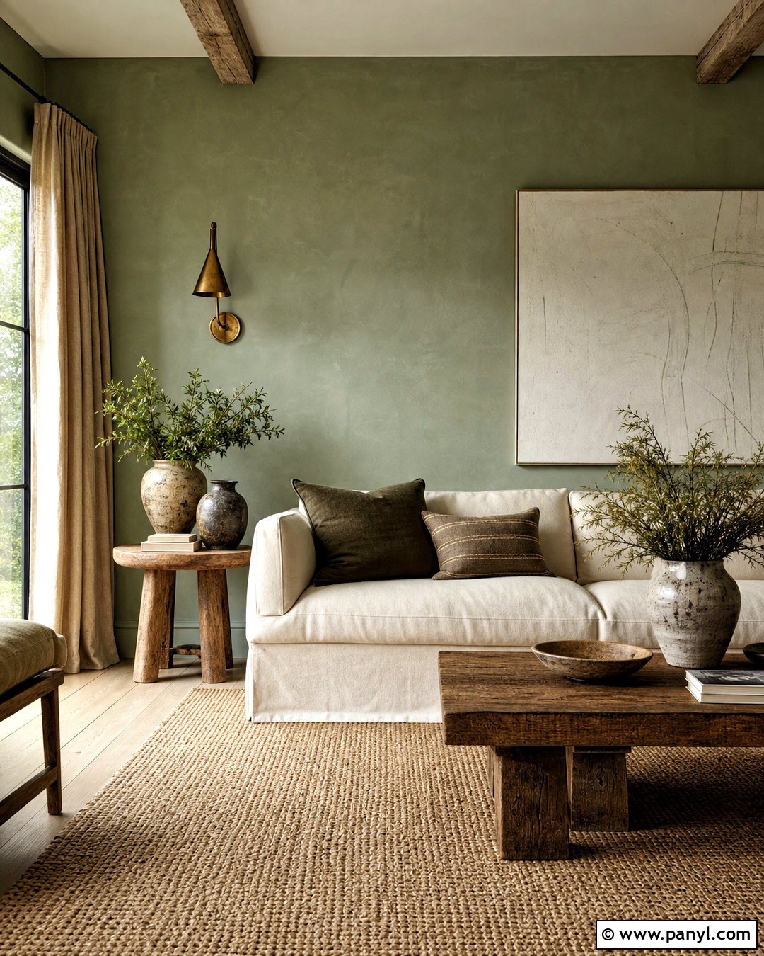 Green Limewash Wall - 20 green wall background ideas