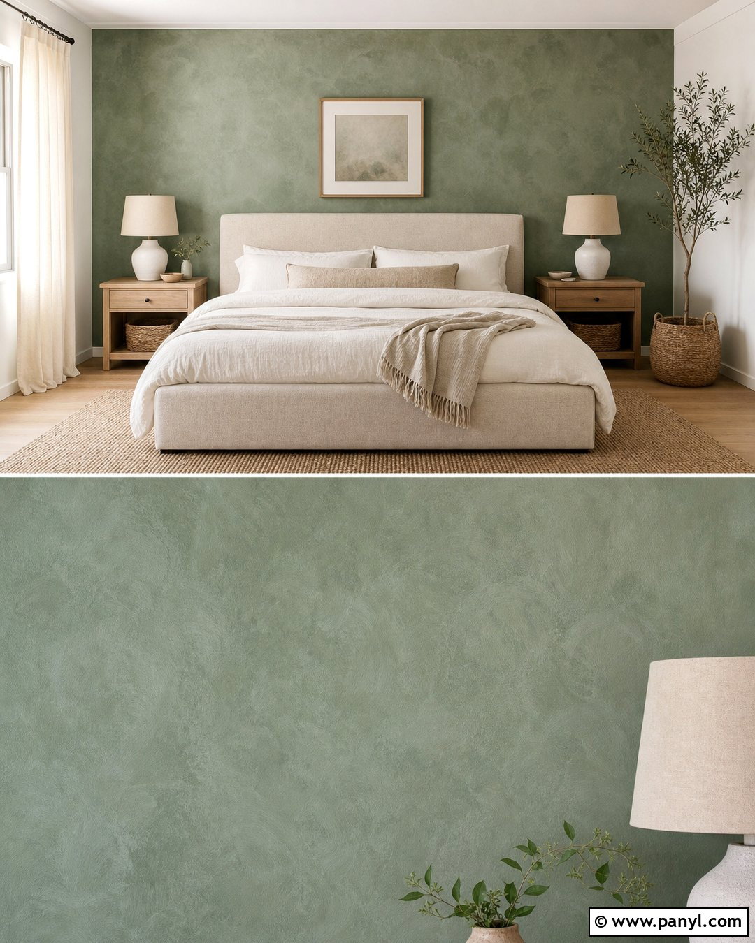 Green Limewash Wall - 30 Green Color Wall Ideas