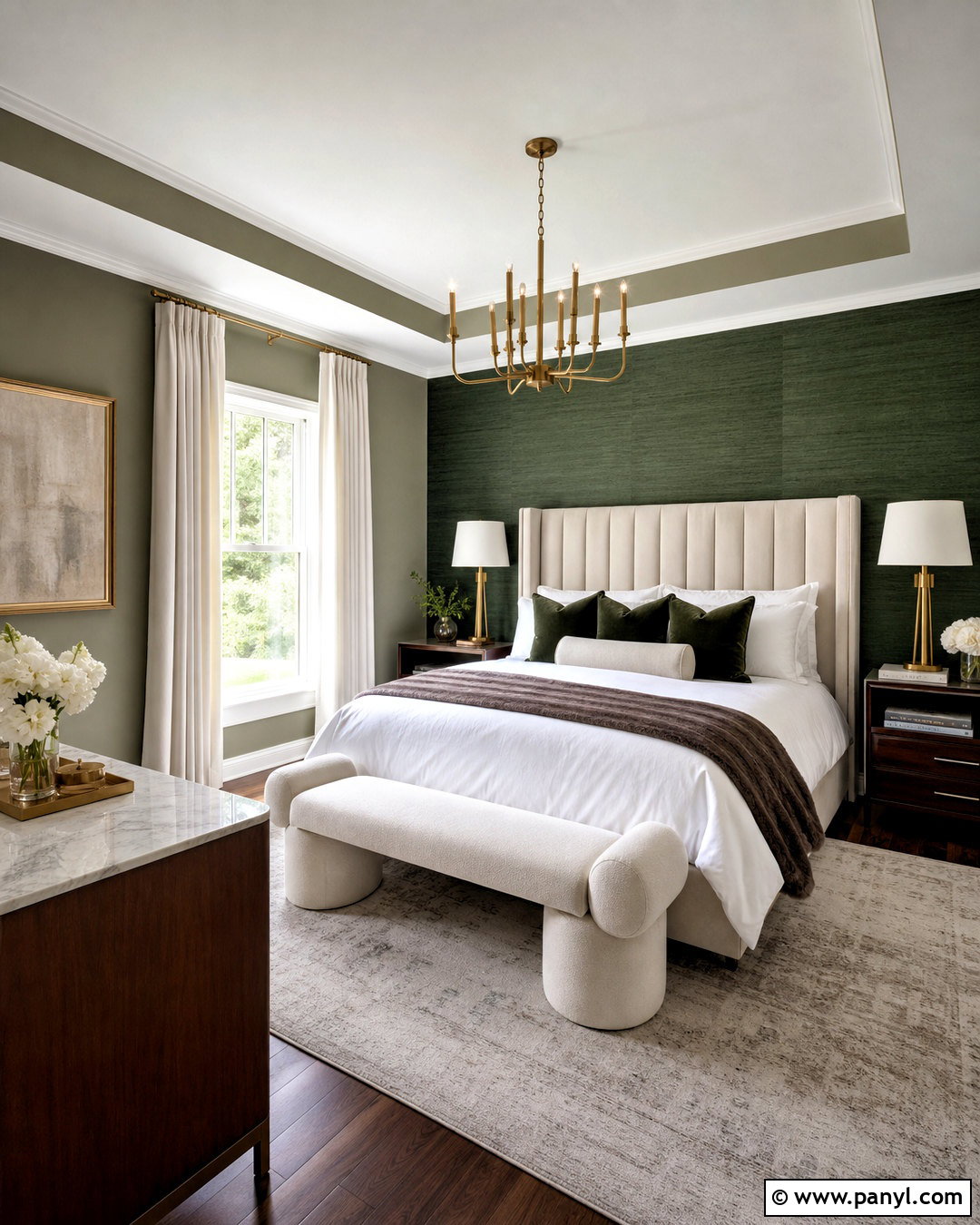 Green Luxury Bedroom - 20 green room design ideas