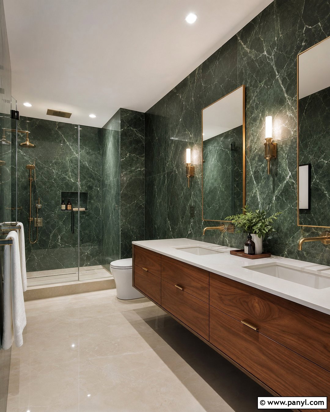 Green Marble Bathroom Walls - 35 Green Bathroom Walls