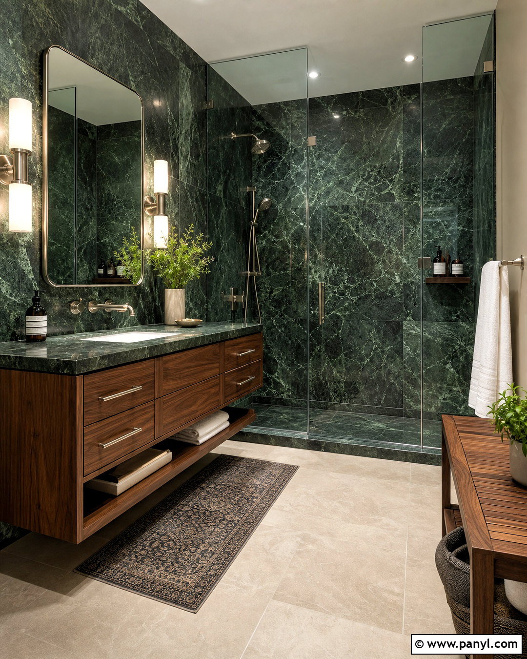 Green Marble Guest Bathroom - 20 green guest bathroom ideas