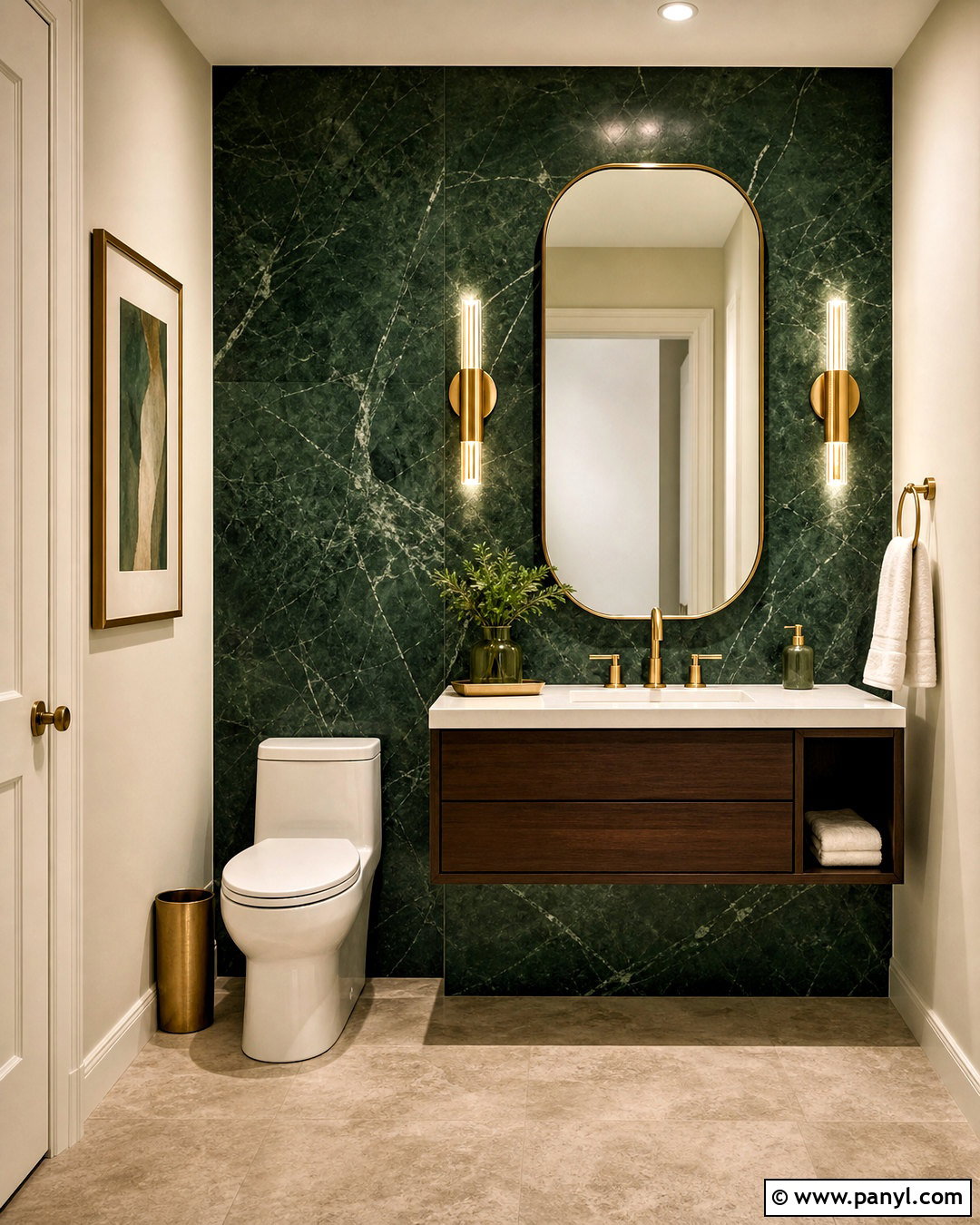 Green Marble Half Bathroom - 20 green half bathroom ideas