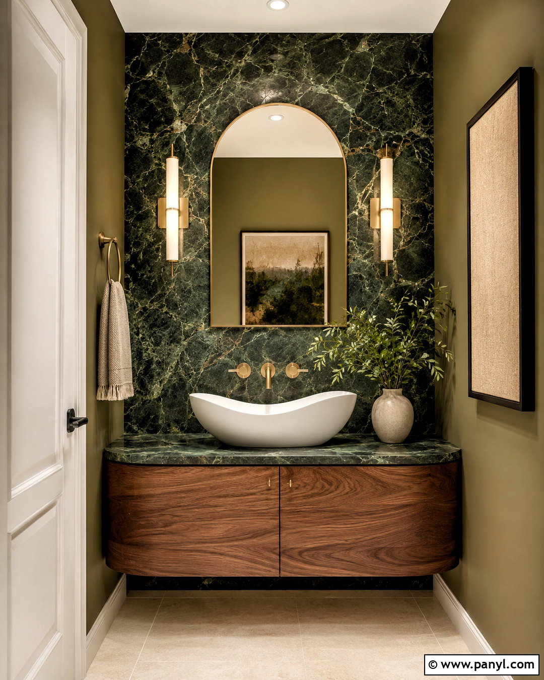 Green Marble Powder Room - 20 marble texture ideas
