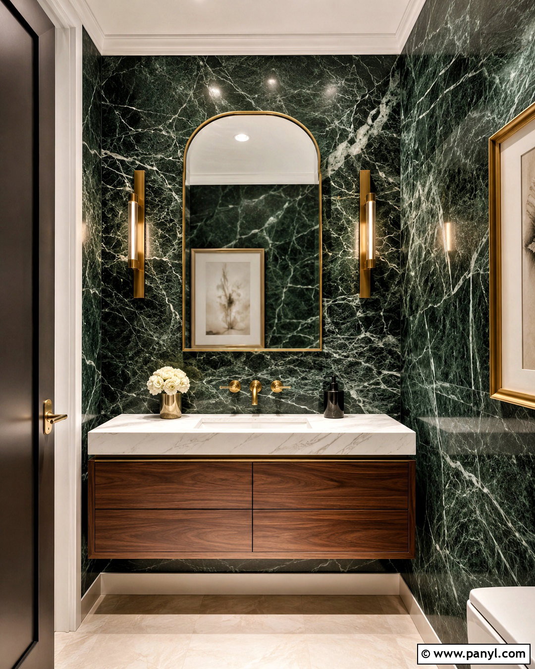 Green Marble Powder Room Wall - 20 marble wall design luxury ideas