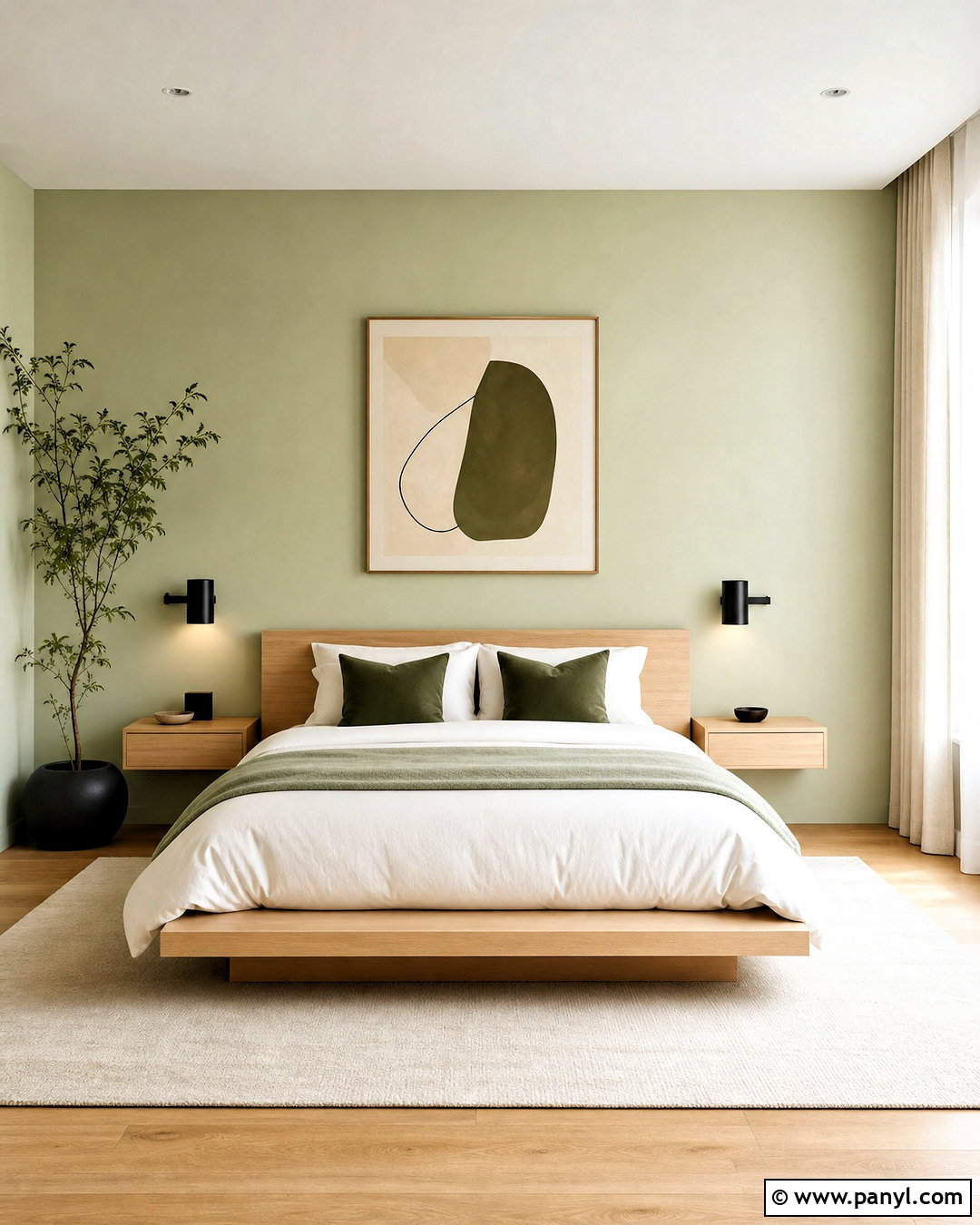 Green Minimalist Bedroom - 20 green room aesthetic ideas