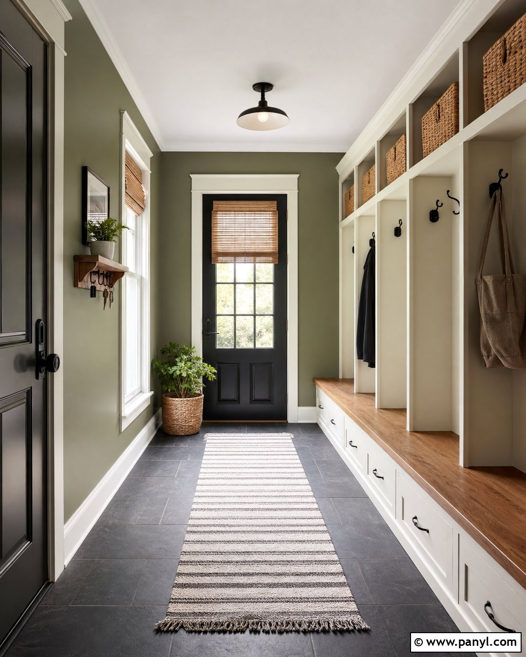 Green Mudroom Walls - 45 green painted walls