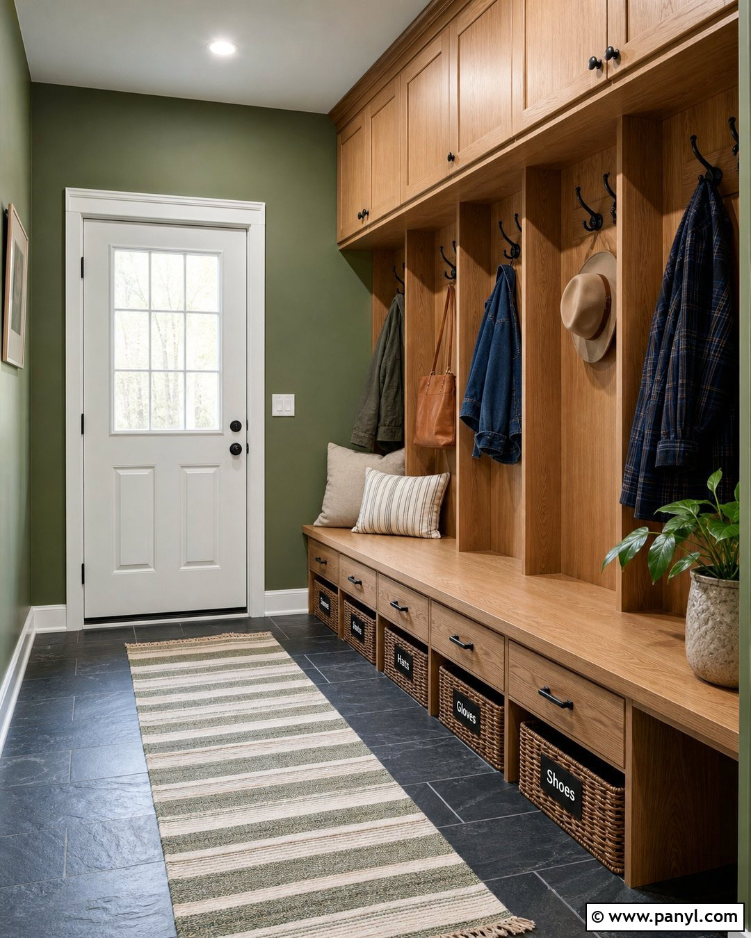 Green Mudroom Walls - 30 Room Green Walls