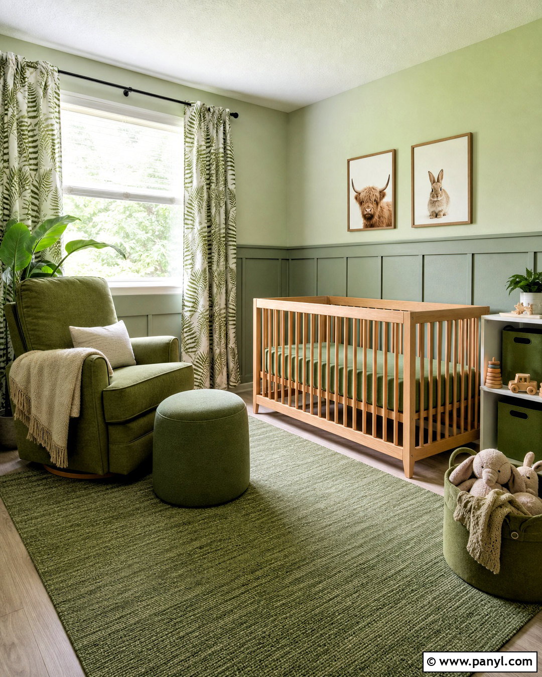 Green Nursery - 20 all green room ideas