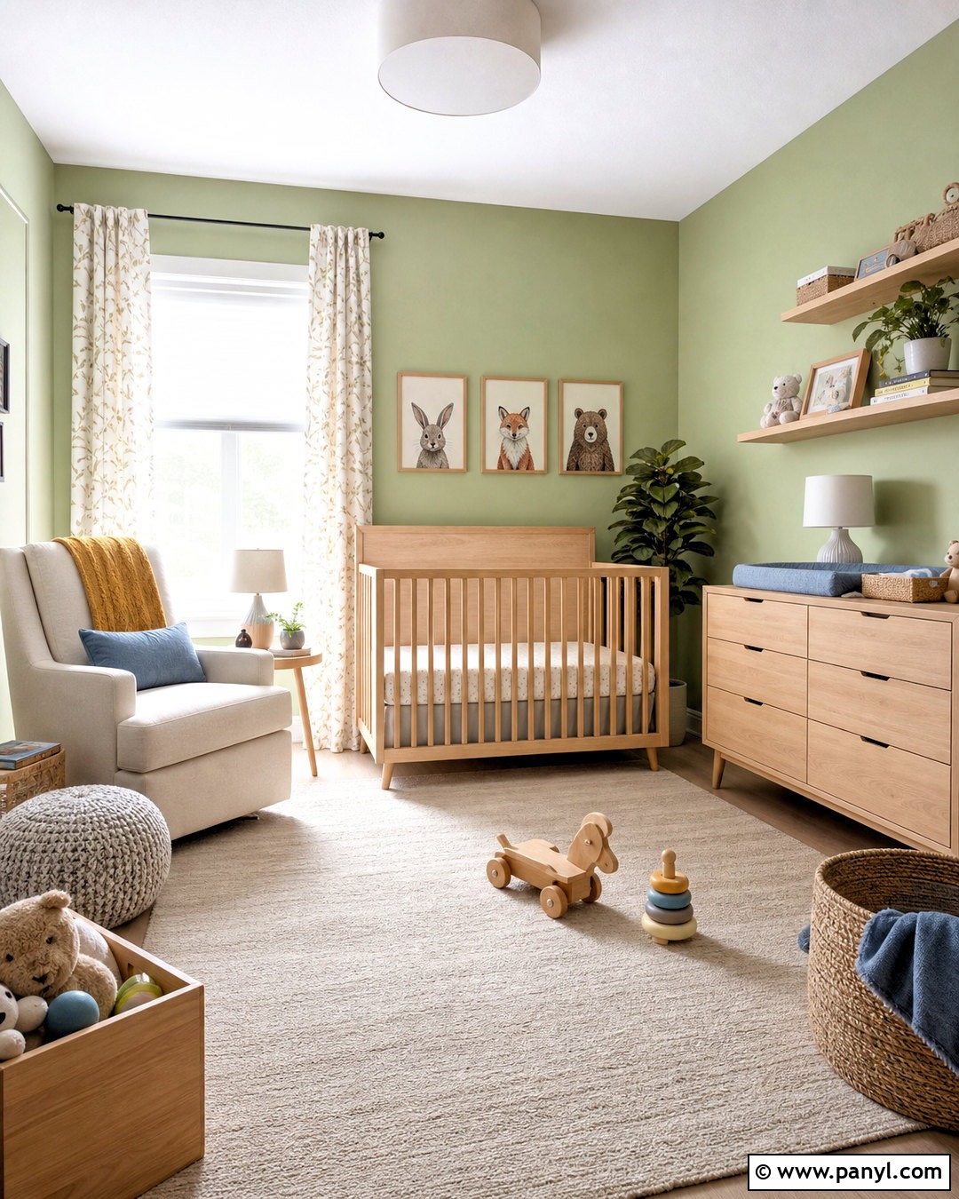 Green Nursery - 20 green interior design ideas