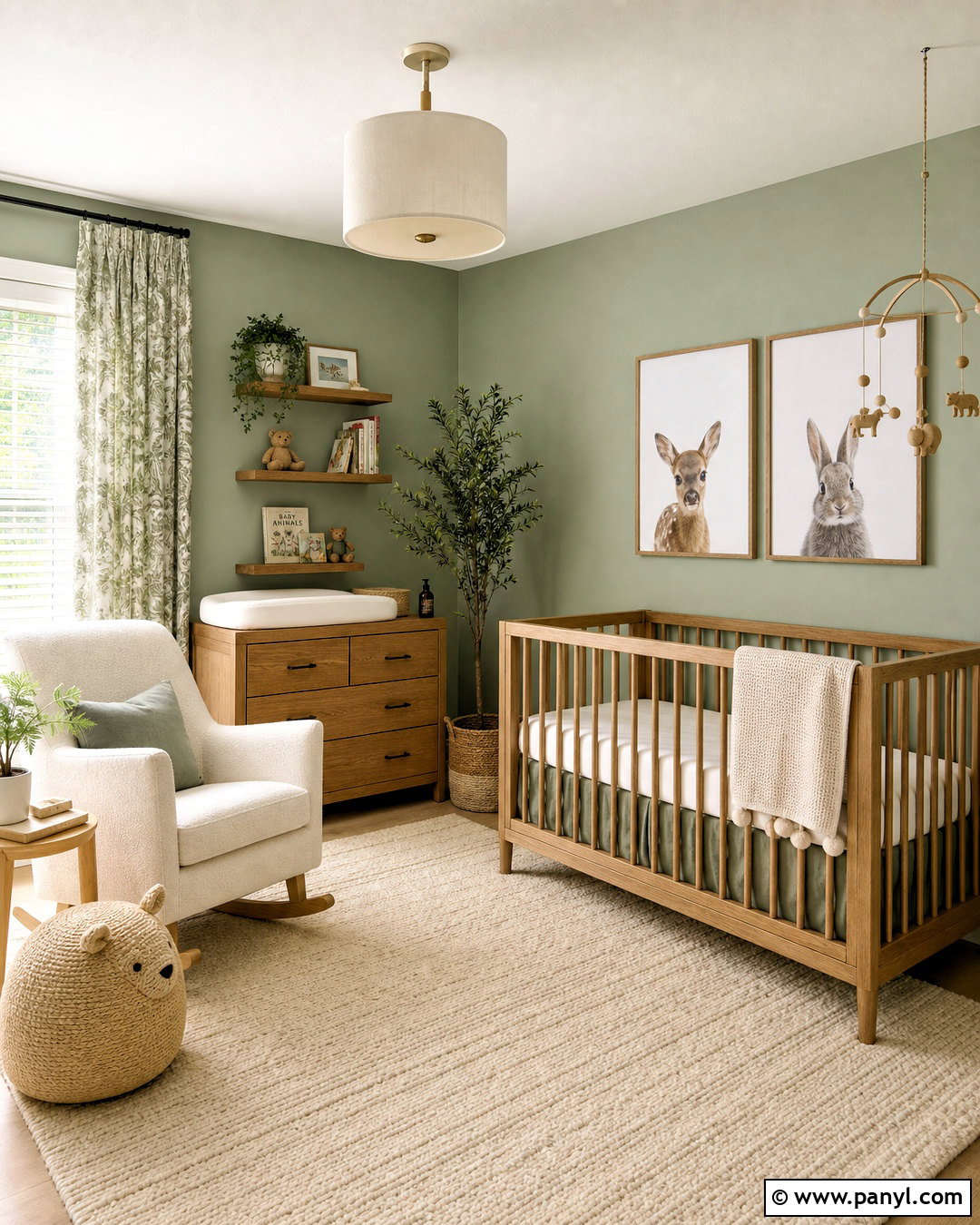 Green Nursery - 20 green rooms ideas