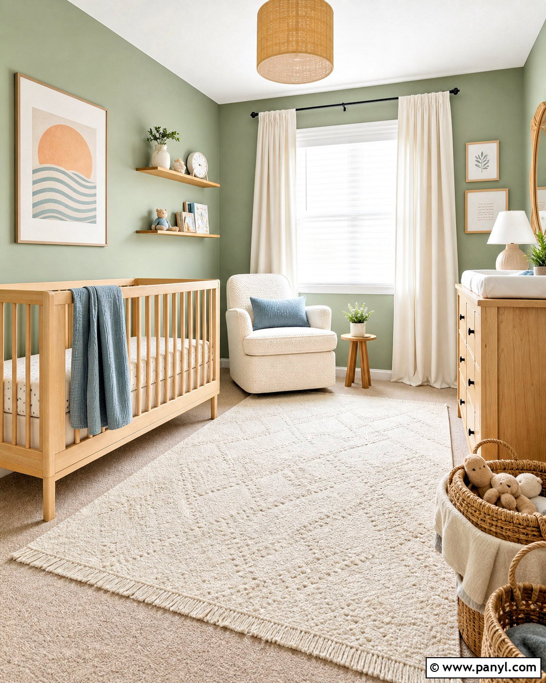 Green Nursery Wall - 20 green wall background ideas