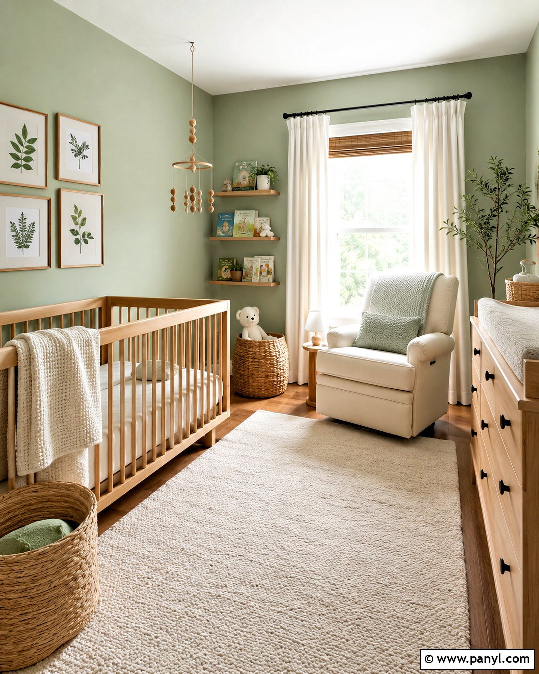Green Nursery - 40 green wall room ideas