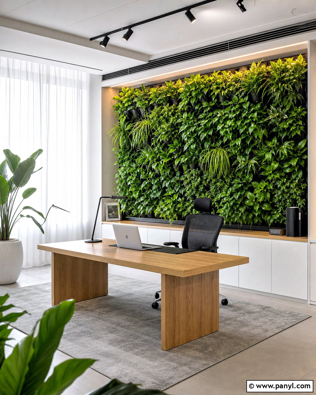 Green Office With A Living Plant Wall - 20 green wall office ideas