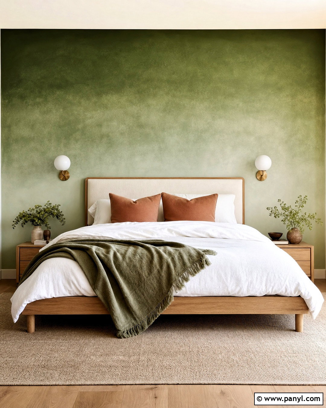 Green Ombre Bedroom Wall - 20 green wall painting ideas