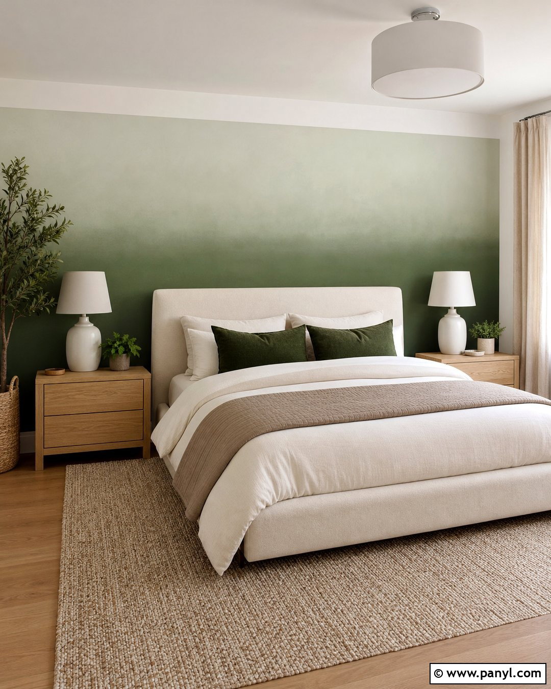 Green Ombre Bedroom Wall - 30 Green Color Wall Ideas
