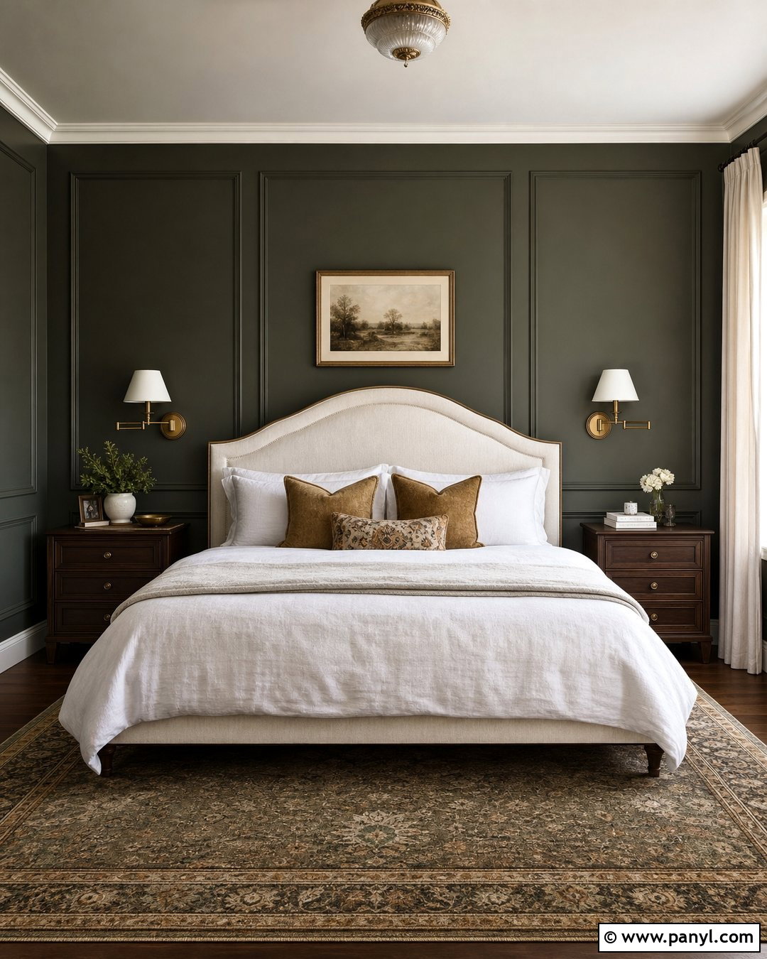 Green Picture Frame Molding Accent Wall - 35 green accent walls