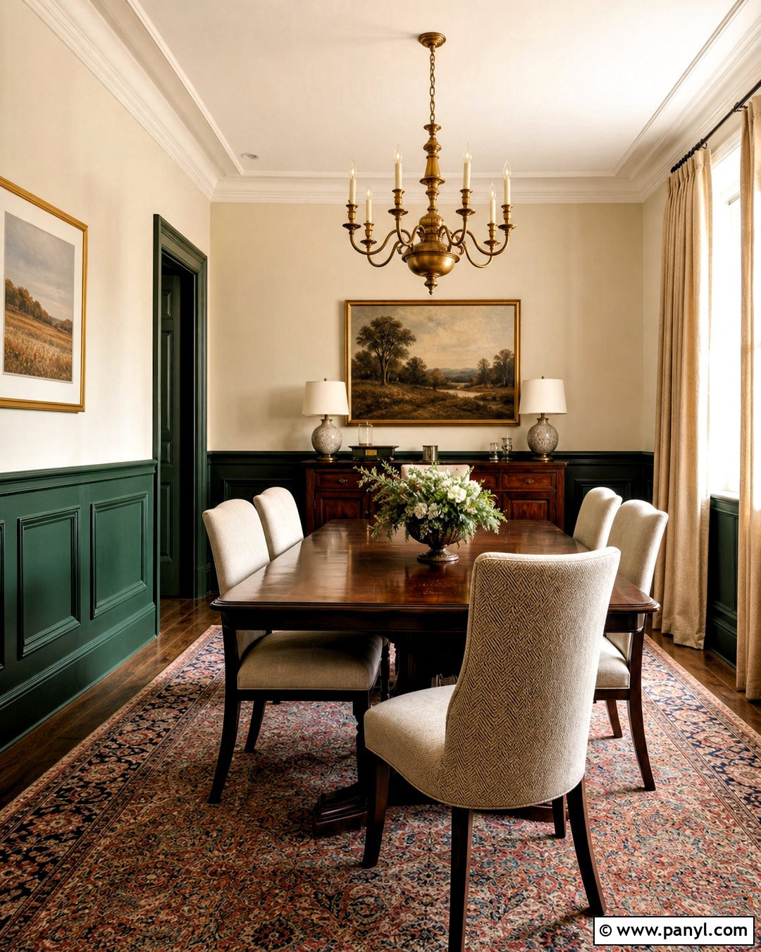 Green Raised Panel Wainscoting - 20 green wainscoting ideas