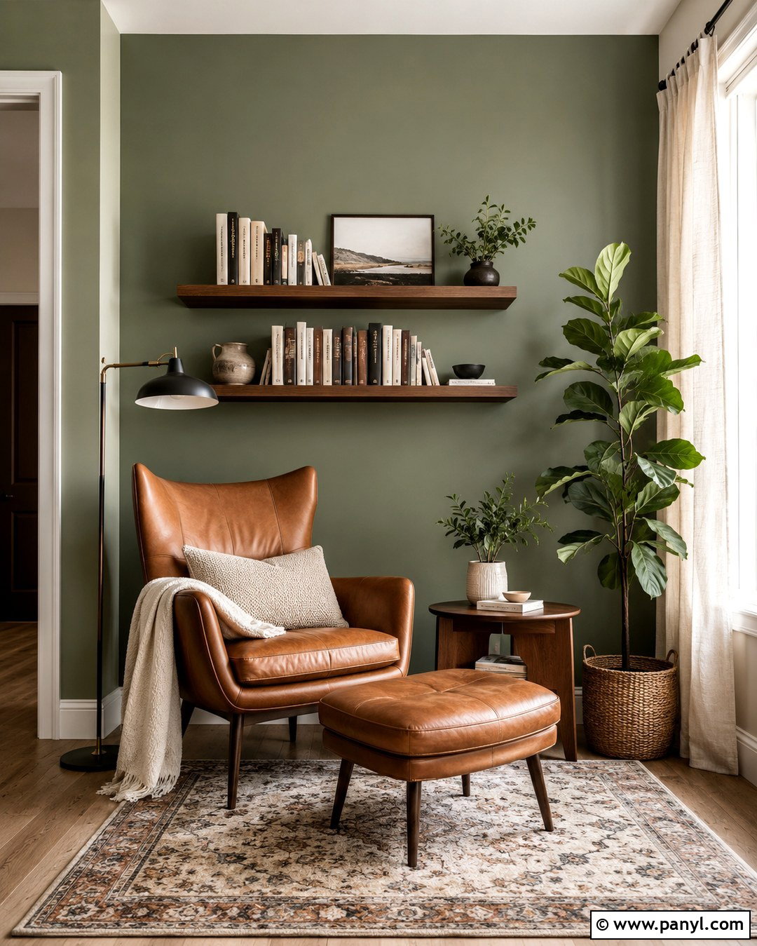 Green Reading Nook Wall - 20 Green Contrast Wall Ideas
