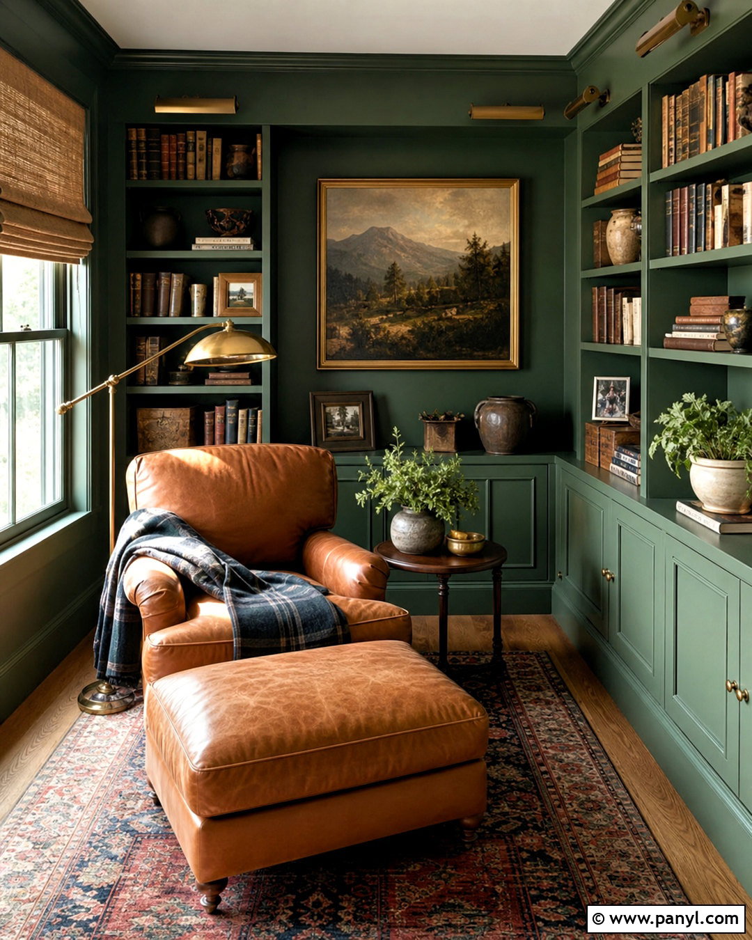 Green Reading Room - 20 green room design ideas