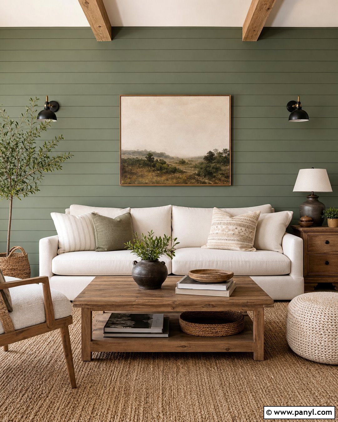 Green Shiplap Accent Wall - 50 green accent wall ideas