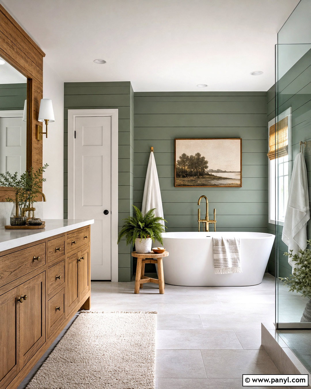 Green Shiplap Bathroom Wall - 20 farmhouse shiplap walls