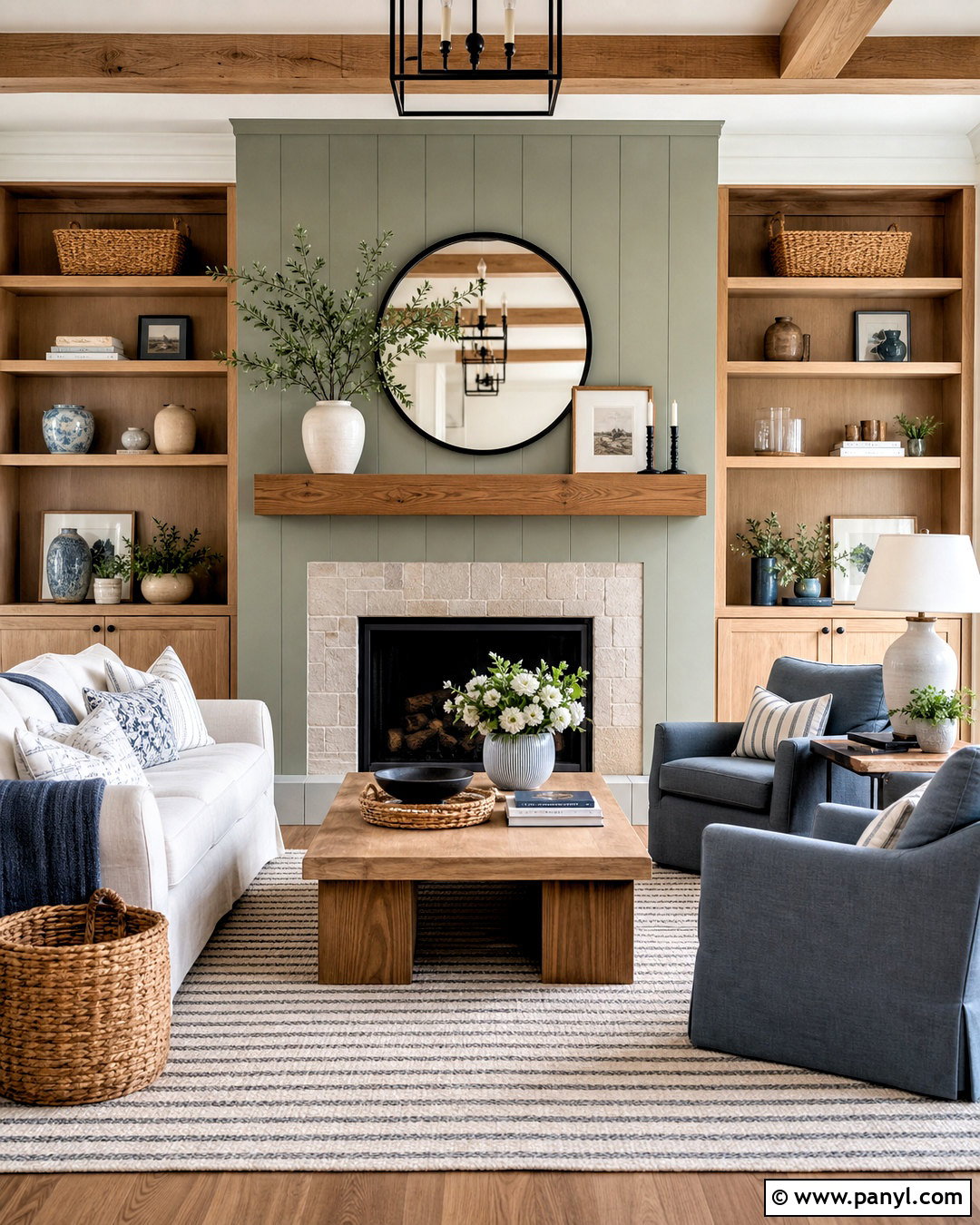 Green Shiplap Fireplace Wall - 20 green fireplace wall ideas