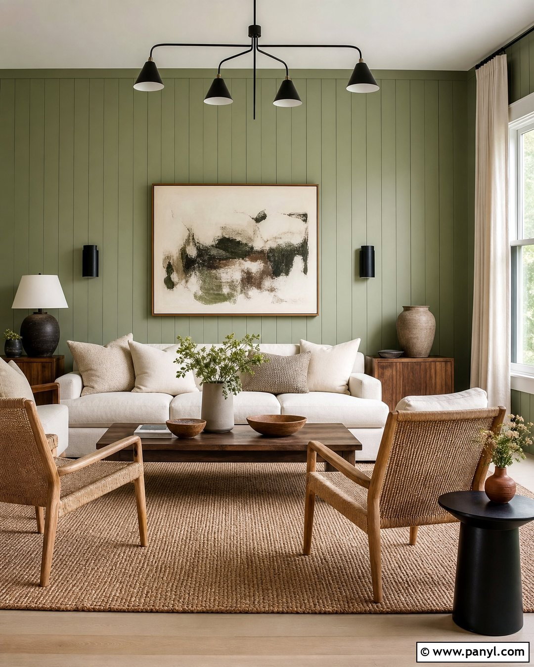 Green Shiplap Walls - 45 green painted walls