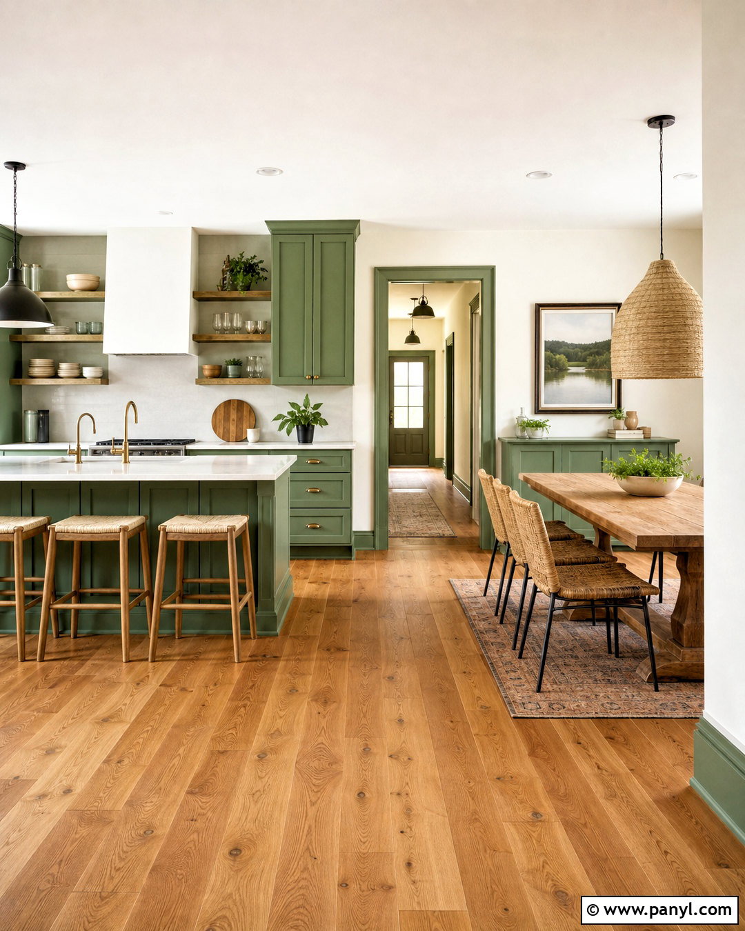 Green Skirting Boards With Matching Kitchen Cabinets - 20 green skirting boards