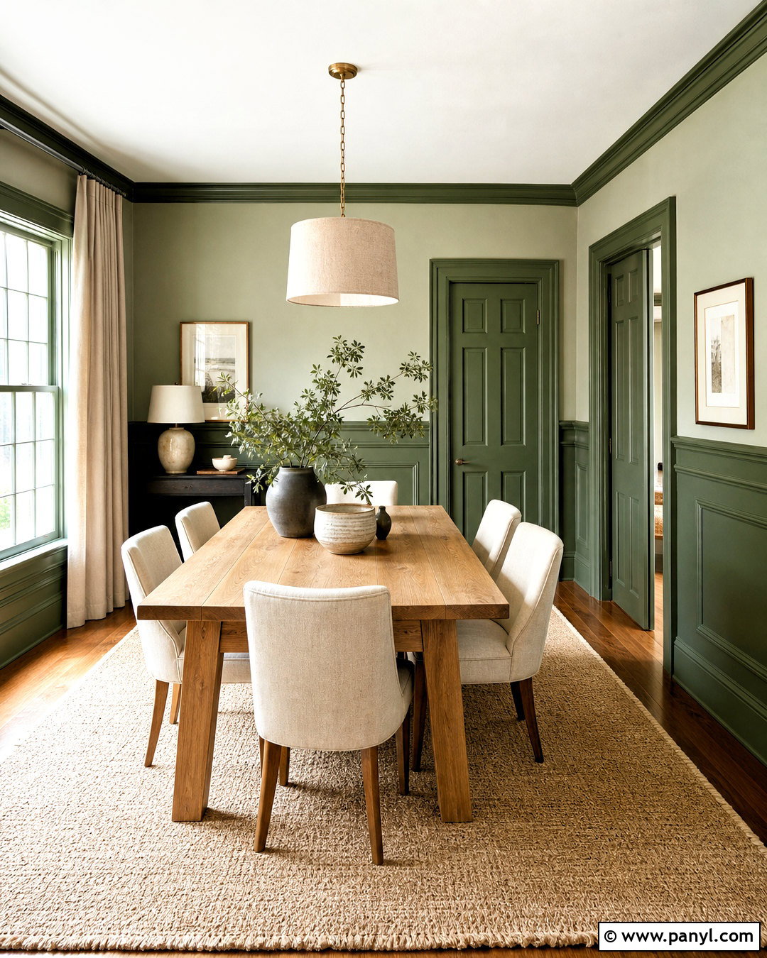 Green Skirting Boards With Two Tone Paneling - 20 green skirting boards