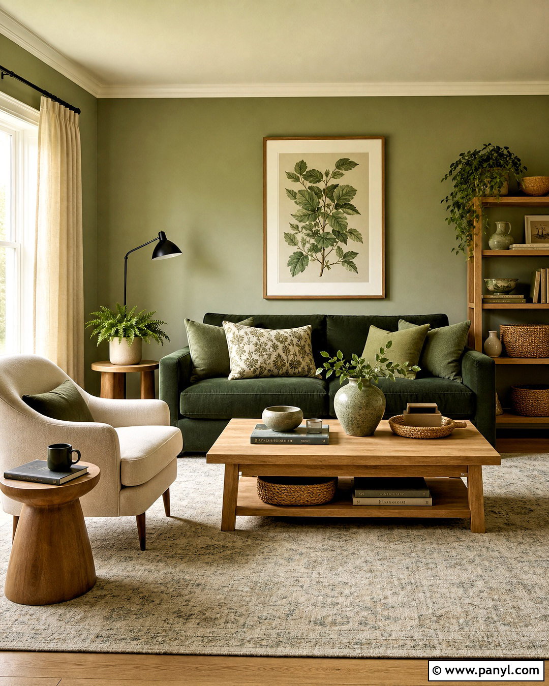 Green Sofa With Sage Green Walls - 20 green sofa living room colour schemes