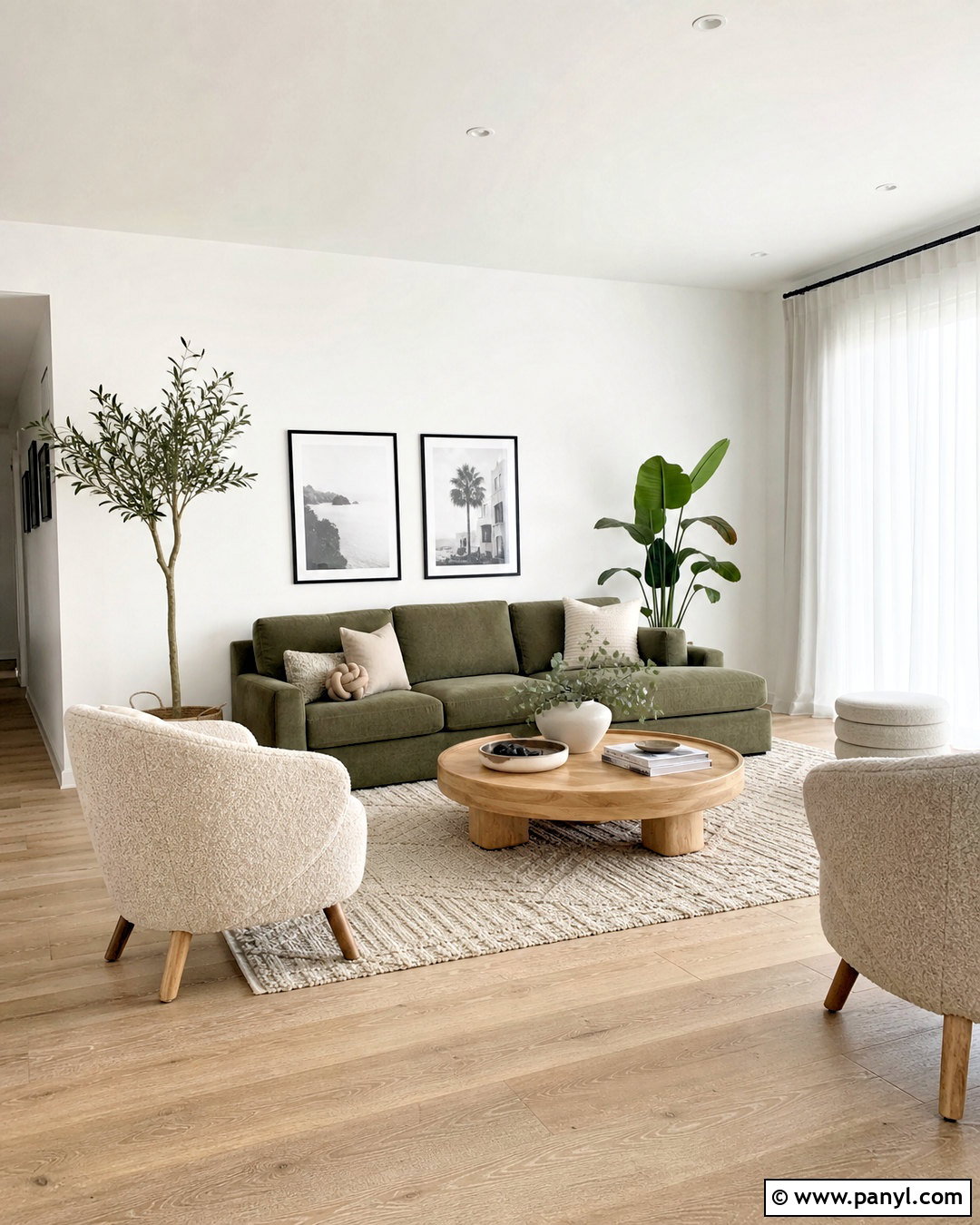 Green Sofa With White And Light Oak - 20 green sofa living room colour schemes