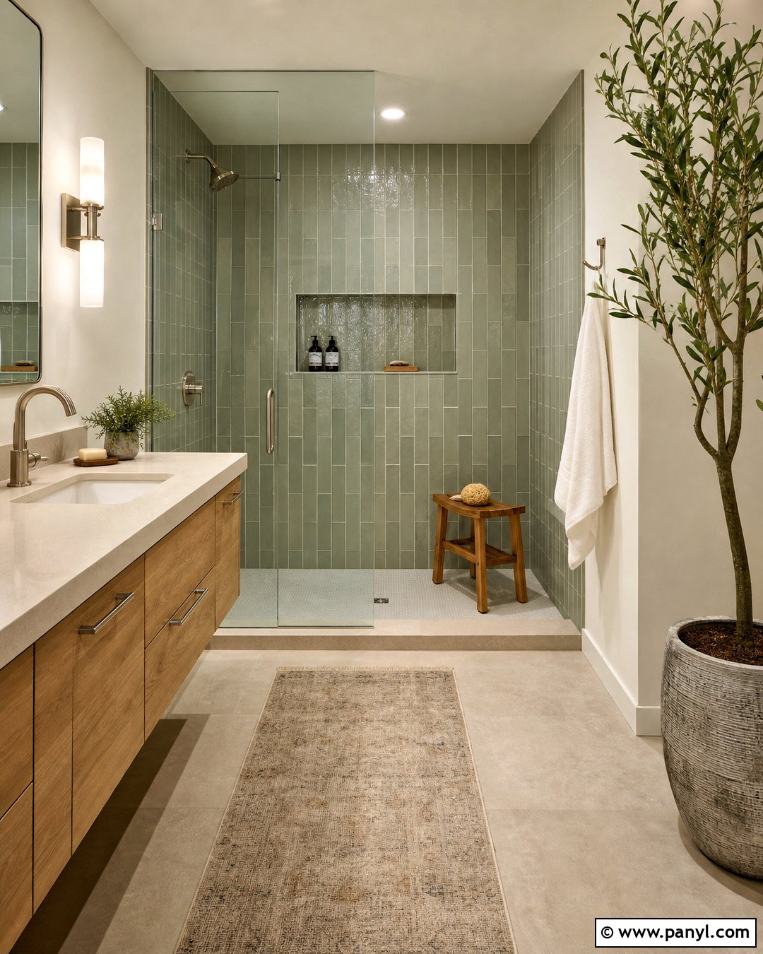 Green Spa Guest Bathroom - 20 green guest bathroom ideas